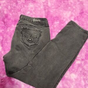Hydraulic Juniors Jeans Size 12 Mid Rise‎ Skinny Dark Wash Stretch Denim